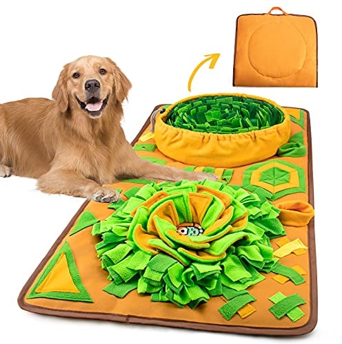 AWOOF Schnüffelteppich für Hunde Schnüffelmatte, interaktive Hundefuttermatte, langlebige Futterspiele, fördert natürliche Futtersuche, Stressabbau, für kleine, mittelgroße und große Hunde