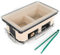 Barbecue Giapponese Rettangolare Griglia in Ceramica E Argilla A Carbone Hibachi Stufa Yakiniku Da Tavolo Fornello A Carbone Con Pinza Per Alimenti Per Esterno Interno Campeggio (Beige)