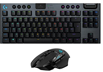 Logitech G502 Ratón Inalámbrico LIGHTSPEED para Gaming + G915 TKL Teclado Mecánico Inalámbrico RGB LIGHTSPEED para Gaming, HERO 25K, RGB LIGHTSYNC