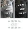 Adesivi RIFRANGENTI per PARAFANGO POSTERIORE compatibile con/sostitutivo per BMW Motorrad R 1200 1250 GS Adventure (bianco/grigio chiaro)