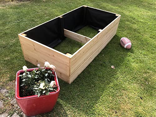Gartenwelt Riegelsberger Pflanzbeet aus Lärchenholz Höhe 42 cm Gemüsebeet Kräuterbeet Pflanzkasten Blumenkasten Bretter 27 mm Lärche Maße 40 x 140 cm