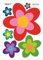 FOTOFOL 6 Aufkleber Auto Hippie Blumen Large - Sticker Flower Power Sommer - für Auto, Fahrzeuge, Roller, Moped, Motorrad-Helm - perfekt für VW Bulli California Multivan Transporter