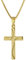 trendor Kreuz-Anhänger Gold 585 (14Kt) mit Vergoldeter Silberkette 51943-42 42 cm