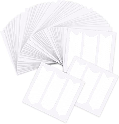 Yunzen 1920 Stücke French Nails Schablone Französisch Maniküre Nagel Kunst Streifen Selbstklebende Nagelsticker Muster Nagelspitzen Weiß Tipps Sticks Nagelaufkleber für Gelnägel