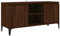vidaXL TV Schrank mit Metallbeinen Lowboard TV Möbel Tisch Board Sideboard Fernsehtisch Fernsehschrank HiFi-Schrank Braun Eichen-Optik 103,5x35x50cm