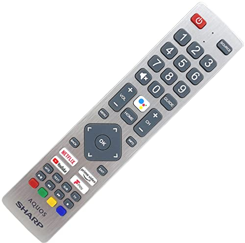 Generic Replacement for Sharp SHW/RMC/0133 TV Remote control compatible with Sharp Aquos 4T-C40BL3KF2AB 4T-C40BL5EF2AB 50BL5KA Smart LED with Voice, Netflix, Prime Video, You tube & Google Play