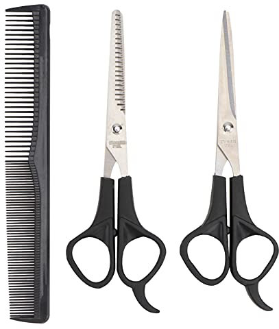LALAFINA Friseursalon Haarschneidescheren Set Professionelle Friseurscheren Ausdünnscheren Kamm Aus Edelstahl Für Präzise Haarschnitte Frisuren Für Zuhause Und Salongebrauch