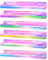 FFowcye 6 Packs Rainbow Acrylic Nail Polish Organiser Wall Mounted, 15 Inch Iridescent Floating Shelves, Nail Varnish Storage Wall Rack for Paint, Tattoo Inks, Essential Oils, Makeup, Perfume