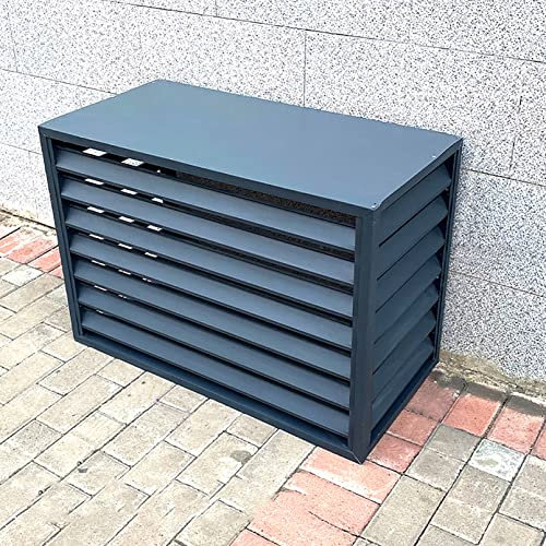 Abdeckung Klimaanlage Außengerät, Abdeckung Für Klimaanlage Aluminium, Schutzgehäuse Aus Klimageräte Oder Wärmepumpe, Klimaanlage Abdeckung, Zum Verstecken Und Schutz Ihrer Klimaanlage ( Color : Grey