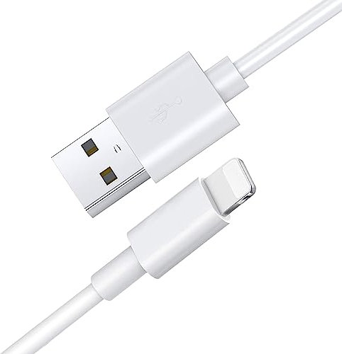 Grand-Tech USB Charger Cable, Fast Charging Cable Compatible with iPhone 14 13 12 11 XS XR X Pro Max Mini 8 7 6S 6 Plus 5S SE-white (2 Meter)