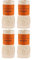 Oikabio Lot de 4 mèches pour poêle à pétrole pour poêle à pétrole, utilisation en intérieur, mèches pour chauffage au pétrole, orange et blanc crème, 9,5 x 18 cm