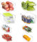 Greentainer Hochwertige Vorratsschrank Küche Organizer - Set von 8 Stauraum für Kühlschrank, Schränke, Regale, Spülbecken, Kosmetik Büromaterial, Werkzeug Organizer (Klar)