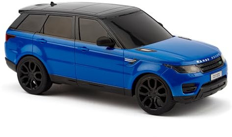 CMJ RC Cars Range Rover Sport Remote Control Car 1:24 scale with Working LED Lights, Radio Controlled Supercar (Range Rover Sport Blue)