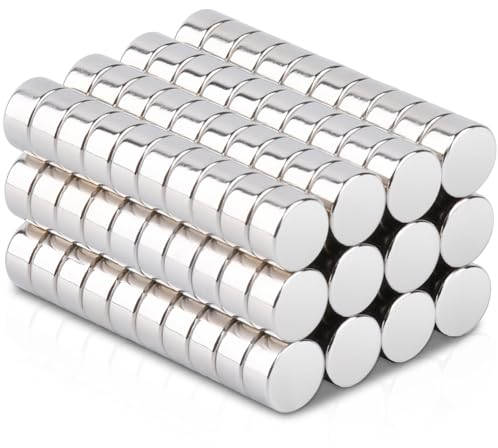 FPMYB 120 Stück Magnete Stark 6x3mm, Neodym Magnete Extra Stark Magnete Klein Rund Mini Magnete für Magnettafel, Kühlschrank, Whiteboard, Fotos, Pinnwand, Büro