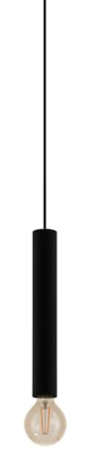 EGLO Hängelampe Tb Cortenova, Pendelleuchte Esstisch, Deckenlampe hängend | Kunststoff in schwarz, Stahl in schwarz E27 Fassung