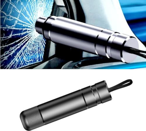VORAE Hammerdex Safety Hammer, Portable Car Window Breaker and Seatbelt Cutter, Mini Car Glass Breaker Safety Tool, Emergency Escape Tool (Black)