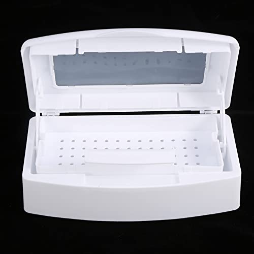 Nail Tool Sterilizer Box, Professional Plastic Sterilizing Tray Transparent Clean Sterilizer Box Nail Art Tool Sterilizer Tray for Nail Tweezers, Manicure Cutter