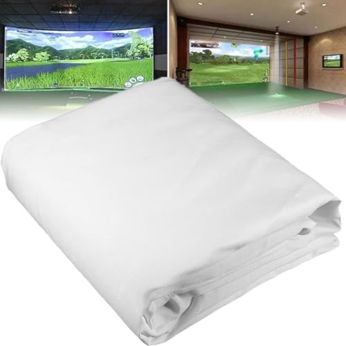 Golf Simulator Impact Screen, mit Ösenlöchern, schlagfest, verdickt, langlebig, gepolstert, dämpfend, Display-Projektor-Leinwand für das Golftraining,Doublelayer-3x3.5m