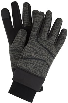 TOM TAILOR Herren Strickhandschuhe,10617 - Black Grey Melange, S/M