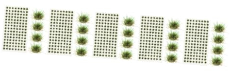 VANZACK 5 Kisten Mini-Gras Miniaturen Blumendekorationen Blumenzubehör Sandtisch-blütenhaufen Miniatur-Gras-dekor Lila Kunstblumen Modellierschaum Handdekor Lila Dekor Blumentopf Harz Bahn