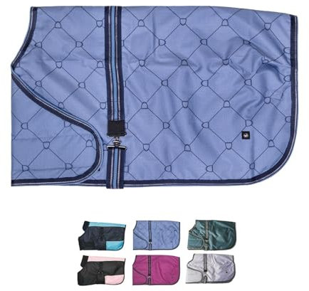 netproshop Pferdedecke Warme Fohlendecke 100g die Mitwächst - Atmungsaktiv, Wasserdichtigkeit, 600D, Groesse:65, Farbe:Country Blue