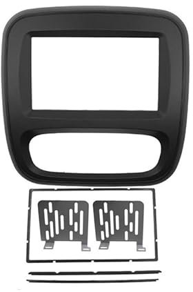 Cadre d'Autoradio,Façade Autoradio Kit de Tableau de Bord for Panneau DVD d'autoradio 2din, adapté à Renault Trafic Opel Vivaro 2015 Up, Installation stéréo Automatique, Panneau de Tableau de Bord