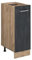 Vicco Apothekerschrank R-Line, Schwarz Beton/Goldkraft Eiche, 30 cm ohne Arbeitsplatte