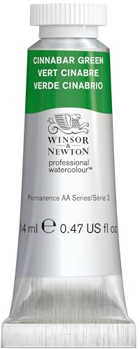 Winsor & Newton 0105420 Professional Watercolour - Cinnabar Green, 15 ml tube - watercolour paint, vibrant colours in artist quality, high colour brilliance and clarity, lightfast