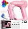 Saker Electric Paint Sprayer Gun for Car, Handheld Airbrush Cordless Spray Paint Gun for Painting Cars,Cabinet, Paint Repair and DIY Pink 3 Gears