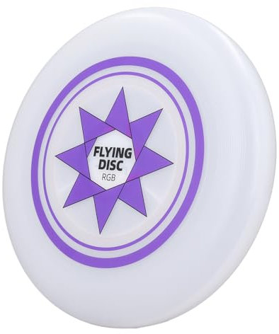 Glow Flying Disc RGB LED Flying Disc Stufenlos Dimmbares Timing, 8 Schillernde Farbmodi, USB C Aufladung, Leuchtet Im Dunkeln mit Weicher Gummiabdeckung