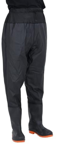 vidaXL Wader da Pesca alla Vita con Stivali Nero Taglia 43, Stivali per la Pesca, Wader da Pesca con Stivali, Stivali Alti Fino alla Vita