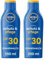 NIVEA SUN Schutz & Pflege Sonnenmilch LSF 30 (250 ml), Sonnencreme für 48h Feuchtigkeit, sofortiger Sonnenschutz vor UVA-/UVB-Strahlen (Packung mit 2)