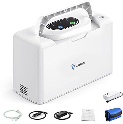Concentrador de oxígeno de 3 l/min con batería, concentración de oxígeno del 30% ± 3% -Concentrador de oxígeno portátil - concentrador de oxígeno portátil para llevar y para el hogar (1,5 kg)
