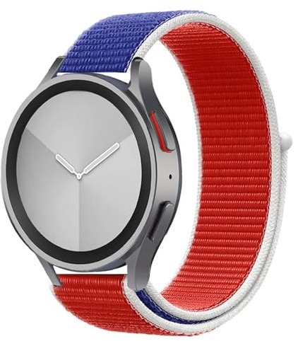 EKINS Nylon Loop Band für Samsung Galaxy Watch 6/5/pro/4/Classic/active 2 43-47-44mm 20mm/22mm Sportarmband für Huawei Gt 4/2/e/3 Armband(78 Russia,22mm)