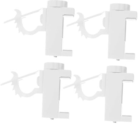 TOPPERFUN 4pcs No-drill Curtain Rod Brackets Heavy Duty Holders for Poles No Drilling Needed Easy Install for Cabinets Windowsills Doors