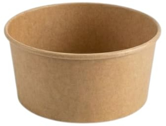 WINN EXIM Kraft Paper Bowls - 500ml (Pack of 50) | Eco Friendly & Biodegradable | Disposable Takeaway Bowls for Deli, Pasta, Rice, Dessert, Salads & Street Food | Leak Resistant