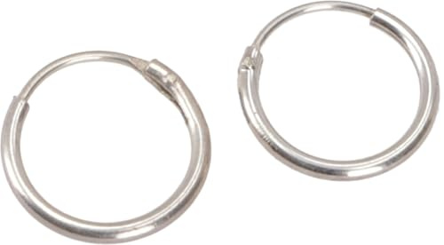 Silbercreolen, schlichte Ohrringe aus 925er Silber, 1,2 cm, Modell 3