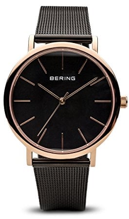 BERING Damen Uhr Quarz Movement - Classic Collection mit Edelstahl und Saphirglas 13436-166 Armbandsuhren - 3 ATM