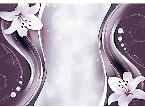 Runa Art Papier peint intissé 396 x 280 cm lys fleurs | Toison Décoration Murale Salon Chambre á Coucherr | Fabrication Allemande | rose 9180012b