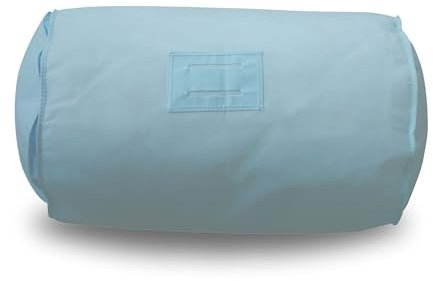 Hoesh UK Sky Blue Single Duvet Storage Bag - Breathable Cotton Under Bed Blanket, Comforter & Quilt Holder Organizer - Zippered Underbed Duvet Holder for Bedding