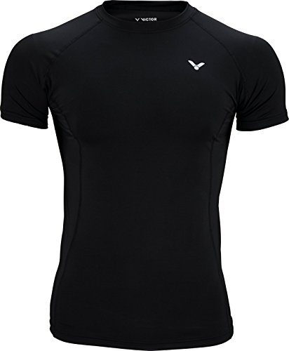 Victor Compression Shirt Uni schwarz - XS