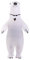 IRETG Eisbär Kostüme für Erwachsene Aufblasbare bären Kostüm Weißer Bär Anzug Lustige Meeresbär Jumpsuit Party Weihnachten Halloween Cosplay Outfit