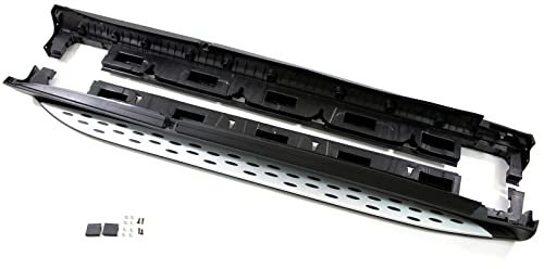 J&J AUTOMOTIVE | Marche-Pieds Latéraux Compatible avec ML W166 Depuis 2011 / GLE Depuis 2015, Marchepieds 2 Pièces (Droite et Gauche) en Acier Inoxydable et Aluminium, Noir