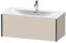 Duravit XViu 4035 Waschtischunterbau wandhängend, 1 Auszug, für Waschtisch Viu 234410, 1010x480 mm, Farbe (Front/Korpus): schwarz matt/Taupe - XV40350B291