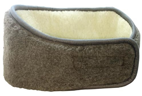 Andreas Dell Lammwolle Nierengurt Nierenschutz Nierenwärmer Lammfell Wolle Gurt (Grau, XXL)