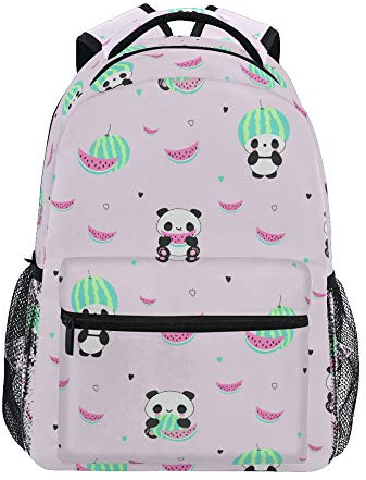Children's Backpack, Schoolbag Cartoon Animal Cute Panda With Watermelon Large Capacity Students Bookbag Rucksack Knapsack for Boys Girls Adults Teen