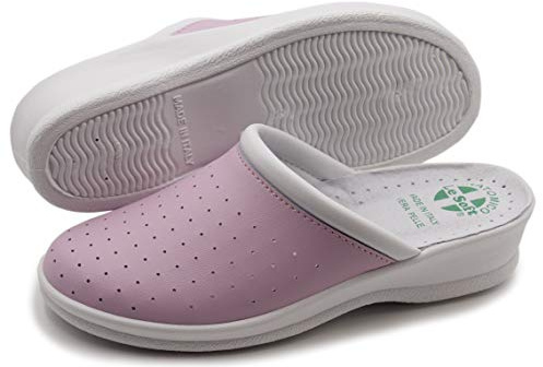 Poligono Pantoufles Sanitaires Homme et Femme, Pantoufles Professionnelles Fermées, Sabots Sanitaires, Chaussures Orthopédiques Confortables, Semelle Anatomique, Made in Italy