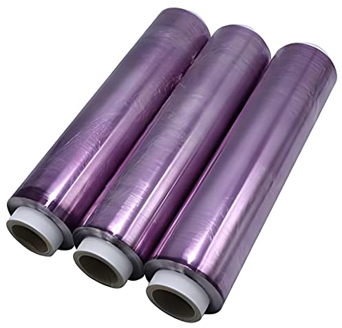 Pack de 3 rollos de papel film transparente 30x300 | Papel de cocina tamaño industrial | Versatilidad para embalar alimentos, proteger tatuajes y uso en Frigorífico y Microondas