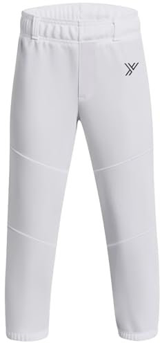 Youper Youth Boys Elite Belted Utility Relaxed Baseball Pants (White, X-Large)