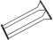 Abcsea 1 Piece Wine Glass Rack Under Cabinet, Stemware Rack Black, Wine Glass Holder, Goblet Wine Rack with Screws, 45cm 2 Rows